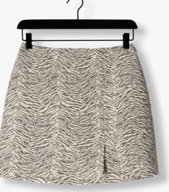 ALIX THE LABEL grijze minirok ladies woven tiger jacquard skirt><noscript><img width=