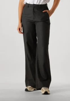 ALIX THE LABEL grijze pantalon ladies woven wide leg pants>DAMES Broeken