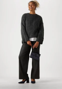 ALIX THE LABEL grijze pantalon ladies woven wide leg pants><noscript><img width=