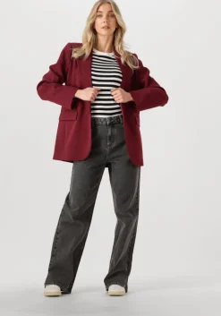 ALIX THE LABEL grijze straight leg jeans ladies woven relaxed denim pants>DAMES Jeans