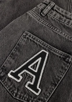 ALIX THE LABEL grijze straight leg jeans ladies woven relaxed denim pants><noscript><img width=