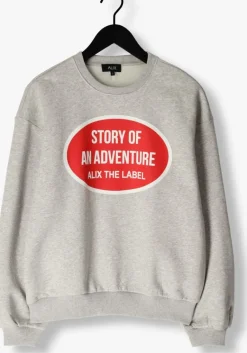 ALIX THE LABEL grijze sweater ladies knitted adventure sweater><noscript><img width=