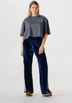 grijze alix the label t-shirt ladies knitted flowy cropped tshirt