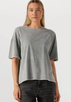 ALIX THE LABEL grijze t-shirt ladies knitted print t-shirt>DAMES Tops & T-Shirts