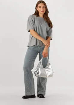 ALIX THE LABEL grijze t-shirt ladies knitted print t-shirt><noscript><img width=