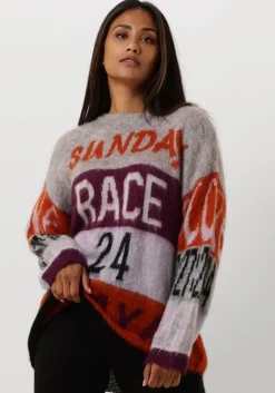 AMAYA AMSTERDAM grijze trui amaya race sweater>DAMES Truien & Vesten