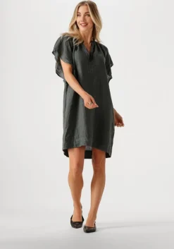 grijze by-bar mini jurk vina linen dress