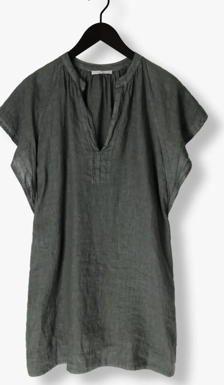 grijze by-bar mini jurk vina linen dress
