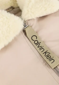 CALVIN KLEIN grijze jack satin aviator><noscript><img width=