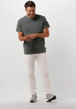 grijze calvin klein t-shirt badge waffle tee