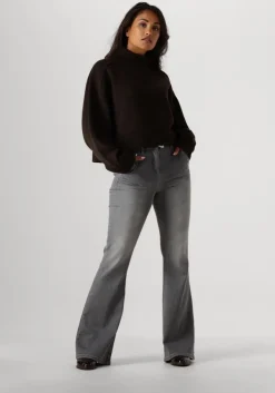 grijze caroline biss flared broek 4559