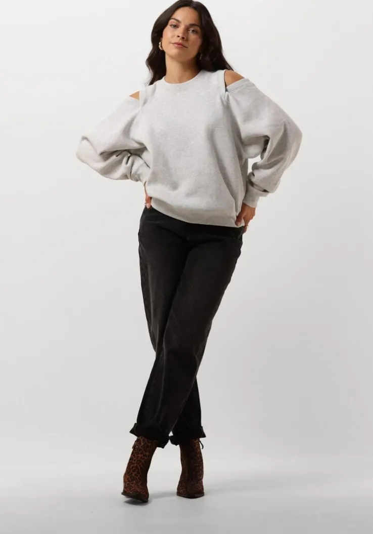 grijze catwalk junkie sweater relaxed open shoulder sweater