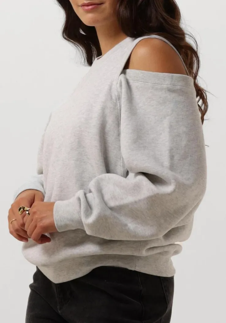 grijze catwalk junkie sweater relaxed open shoulder sweater