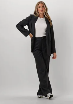 grijze co'couture blazer ida pin single oversized blazer