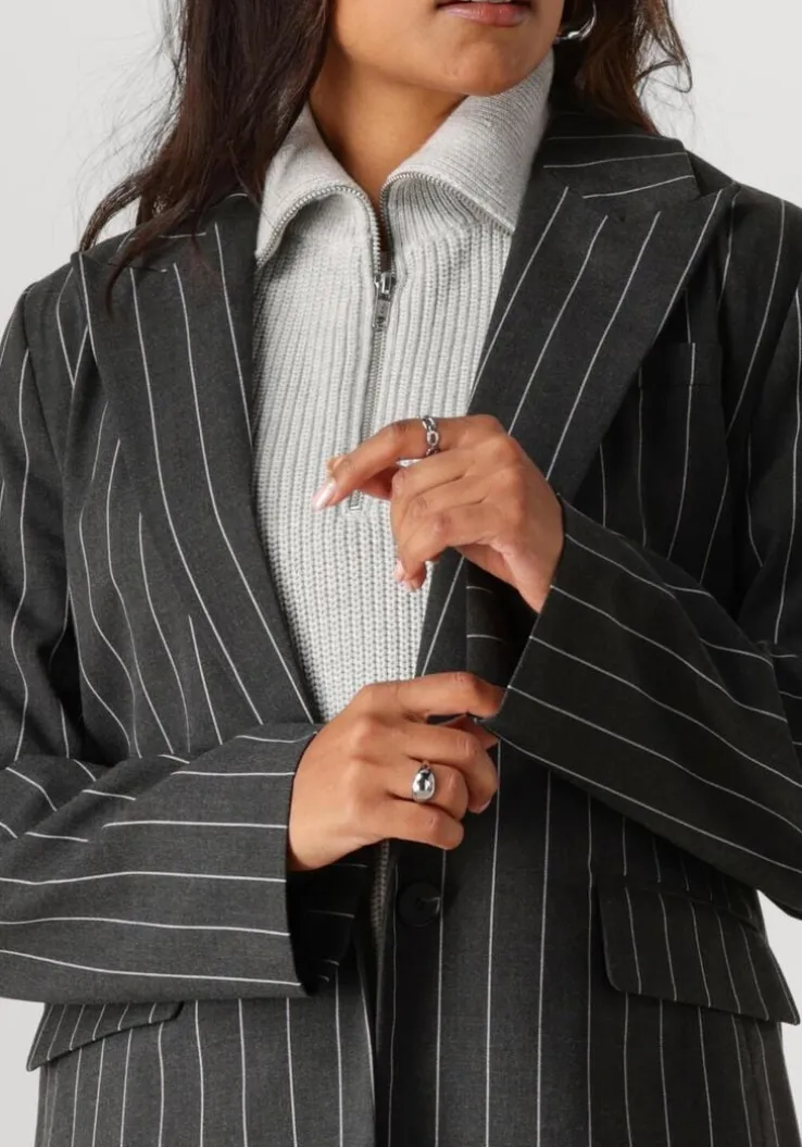 grijze co'couture blazer prescilla pin blazer