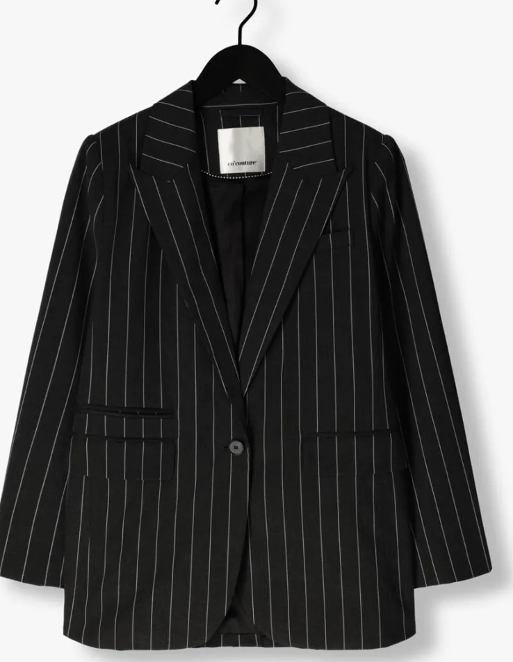 grijze co'couture blazer prescilla pin blazer