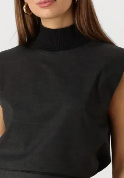 CO'COUTURE grijze co'couture gilet kaya rib turtleneck vest><noscript><img width=