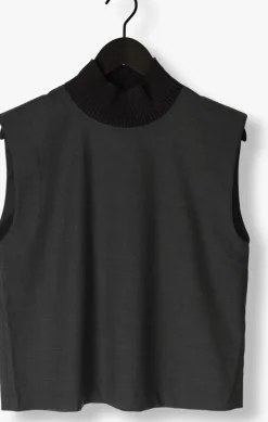 CO'COUTURE grijze co'couture gilet kaya rib turtleneck vest><noscript><img width=