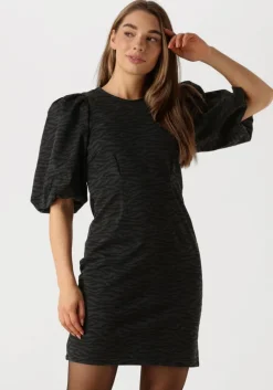 grijze co'couture mini jurk zebra crop puff dress