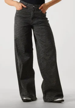 CO'COUTURE grijze co'couture pantalon zebra grey wide long pants>DAMES Broeken