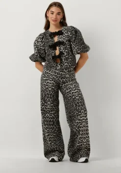 grijze co'couture top leocc bow blouse