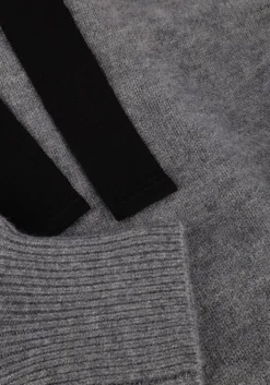 grijze co'couture trui row hoodie knit