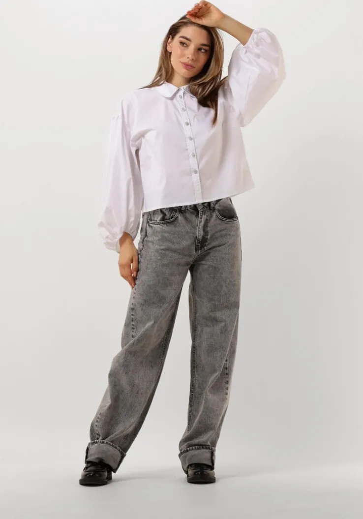 grijze co'couture wide jeans new vika long jeans