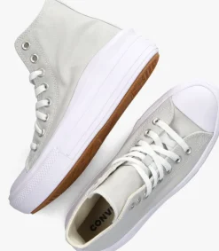 grijze converse hoge sneakers chuck taylor all star move