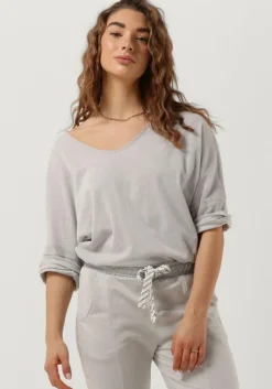 10DAYS grijze top thin sweater waffle>DAMES Co-Ord Sets|Tops & T-Shirts