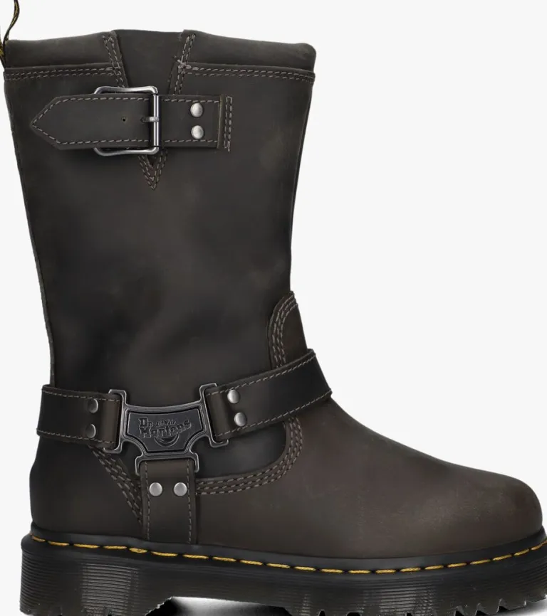 DR MARTENS grijze biker boots anistone high>DAMES Boots