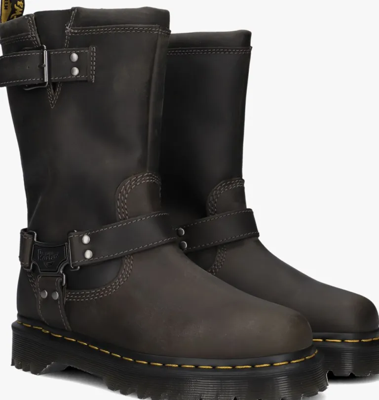 DR MARTENS grijze biker boots anistone high>DAMES Boots