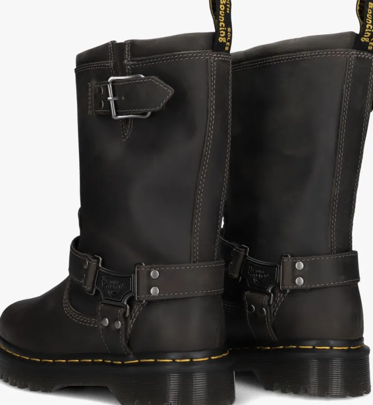 DR MARTENS grijze biker boots anistone high>DAMES Boots