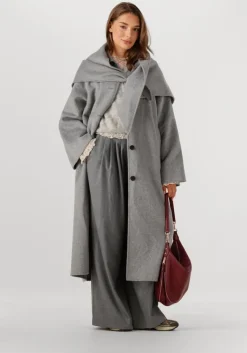 EDITED grijze pantalon sandy trousers>DAMES Broeken