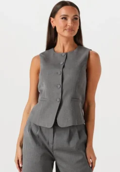 ENVII grijze gilet endore o-n vest 7092>DAMES Gilets|Blazers