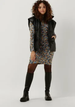 ENVII grijze mini jurk enmacro ls dress aop 6921>DAMES Jurken