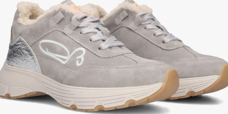 FRED DE LA BRETONIERE grijze lage sneakers mariola sign teddy lining>DAMES Sneakers