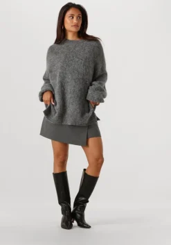 grijze gestuz minirok gzpaula melange mw wrap skirt