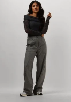 GESTUZ grijze top messigz offshoulder>DAMES Tops & T-Shirts