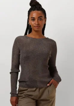 GESTUZ grijze t-shirt silvigz deep back blouse>DAMES Tops & T-Shirts