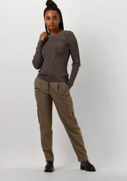 GESTUZ grijze t-shirt silvigz deep back blouse>DAMES Tops & T-Shirts