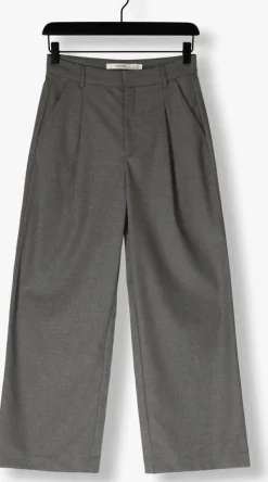 GESTUZ grijze wijde broek gzpaula melange mw wide pants><noscript><img width=