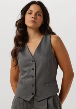 JANICE grijze gilet dave gilet>DAMES Co-Ord Sets|Gilets