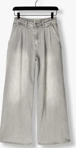 grijze janice wide jeans jeans wijde pijp stretch dollar