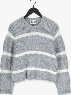 JUST FEMALE grijze trui roma knit><noscript><img width=