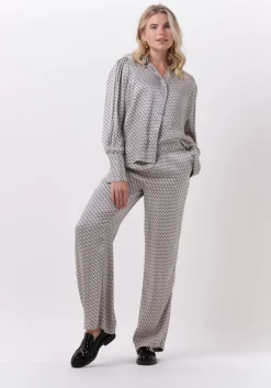 LEVETE ROOM grijze blouses lr-vida 3 shirt>DAMES Blouses