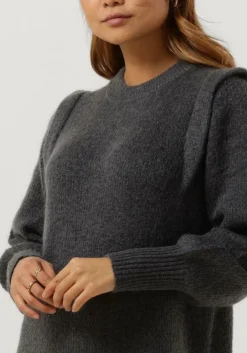 grijze levete room midi jurk lr-cille 27 dress