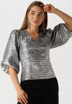 grijze minus blouses msmelbi v-neck blouse