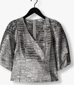 grijze minus blouses msmelbi v-neck blouse