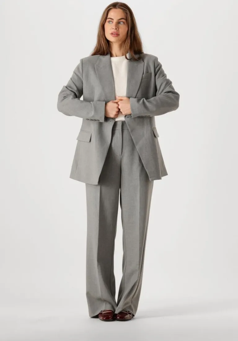 MINUS grijze pantalon welma mid waist pant>DAMES Pakken|Broeken