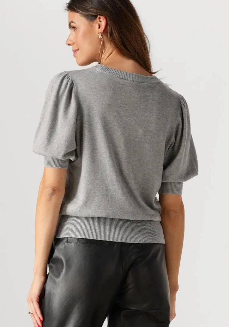 MINUS grijze top liva knit tee>DAMES Tops & T-Shirts
